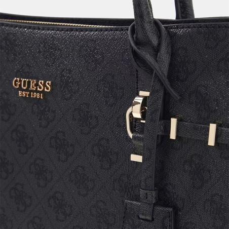 Guess Leona Logo Sac Cabas Coal Logo face