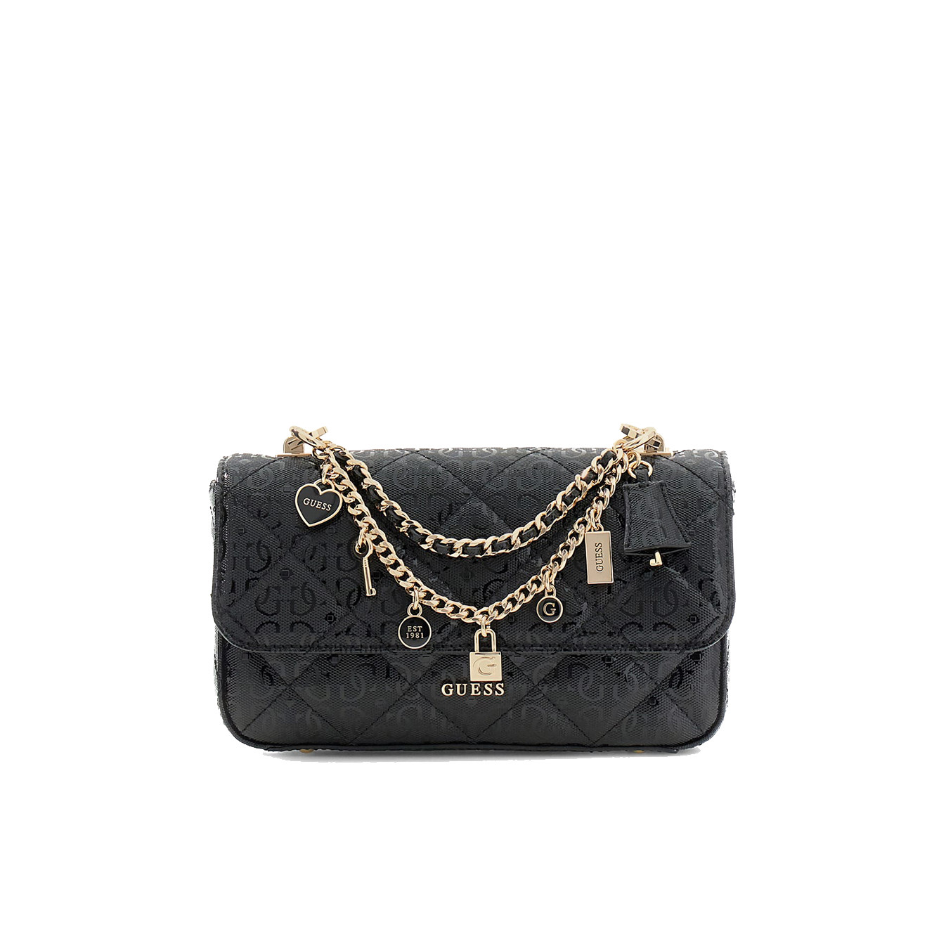 Guess Libby Sac Trotteur Matelassé Black