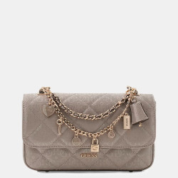 Guess Libby Tote Bag Quilted Dark Taupe