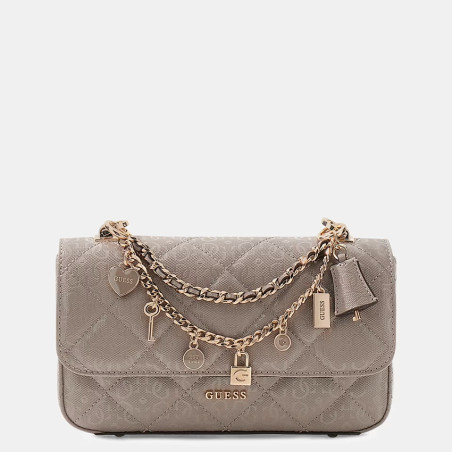Guess Libby Tote Bag Quilted Dark Taupe