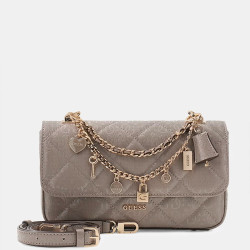 Guess Libby Tote Bag Quilted Dark Taupe