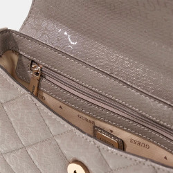 Guess Libby Tote Bag Quilted Dark Taupe