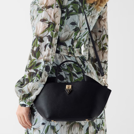 Guess Patsie Mini Sac A Main Black porté épaule