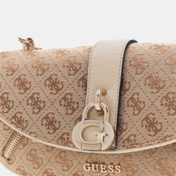 Guess Jessa Sac Trotteur Latte Logo details