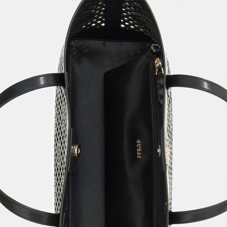 Guess Letty Sac Shopping et Pochette 2 en 1 Black ouvert