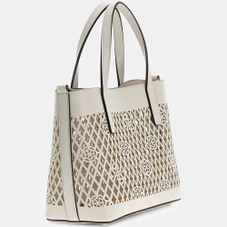 Guess Letty Mini Sac Shopping et Pochette 2 en 1 Off Crème cote