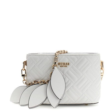 Guess Sally Mini Crossbody Bucket Bag White