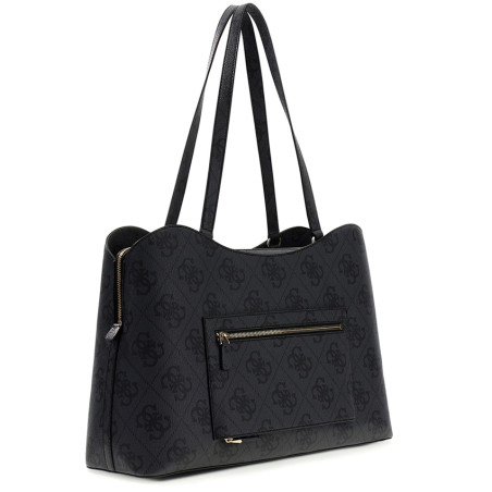 Guess Janie Logo Sac Shopping Coal Logo dos