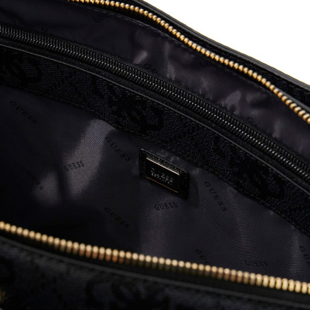 Guess Janie Logo Sac Shopping Coal Logo ouvert