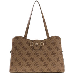 Guess Janie Logo Sac Shopping Latte Logo