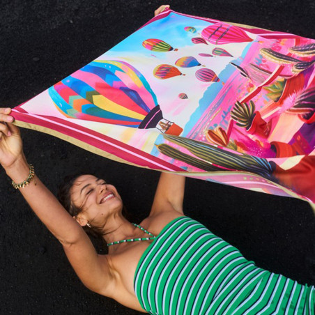 Le Voyage En Panier Foulard Léger Imprimé Acapulco 2