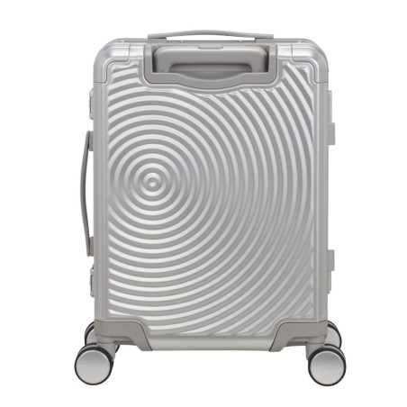 American Tourister Soundbox Alu Carry-On Trolley 4 Wheels Silver