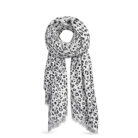 Farfouillette Guépard Elégance Foulard Aux Motifs Guépards Gris Doré