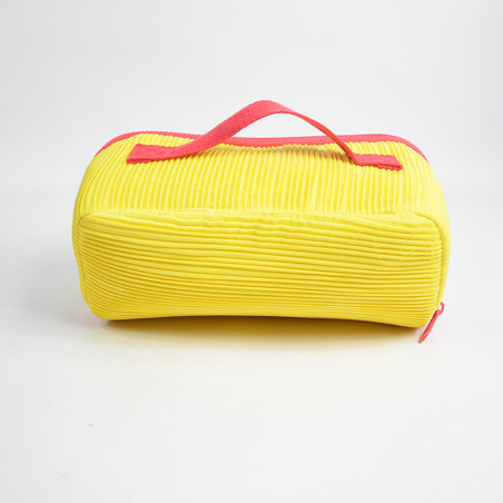Le Voyage En Panier Bubble Gum Trousse De Toilette Velours Jaune dos