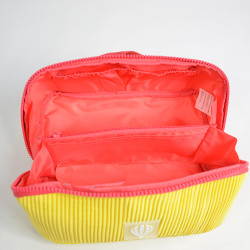 Le Voyage En Panier Bubble Gum Toiletry Bag Velvet Yellow
