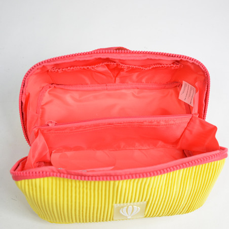 Le Voyage En Panier Bubble Gum Toiletry Bag Velvet Yellow