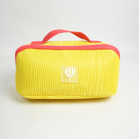 Le Voyage En Panier Bubble Gum Toiletry Bag Velvet Yellow