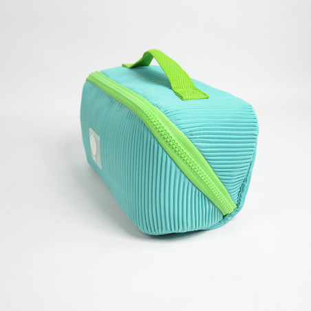 Le Voyage En Panier Bubble Gum Velour Toiletry Bag Turquoise