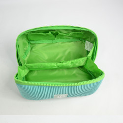 Le Voyage En Panier Bubble Gum Velour Toiletry Bag Turquoise