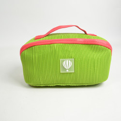 Le Voyage En Panier Bubble Gum Trousse De Toilette Velours Vert