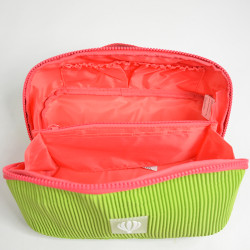 Le Voyage En Panier Bubble Gum Trousse De Toilette Velours Vert
