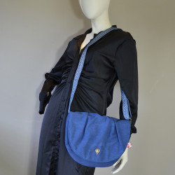 Le Voyage en Panier Stelina Besace Jeans porté