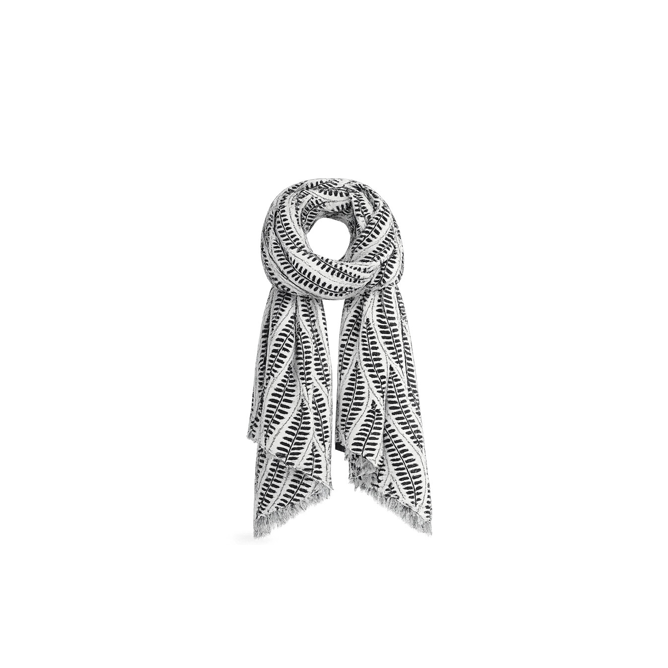 Farfouillette Souffle Végétal Black Floral Scarf