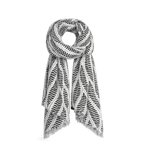 Farfouillette Souffle Végétal Black Floral Scarf