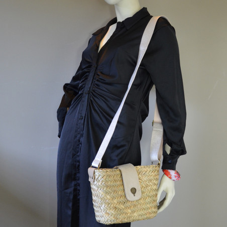Le Voyage en Panier Chiara Petit panier Jonc Ecru PORTE