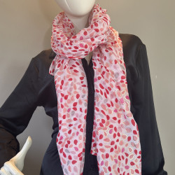 Farfouillette Golden Petals Scarf with Colorful Rose Patterns