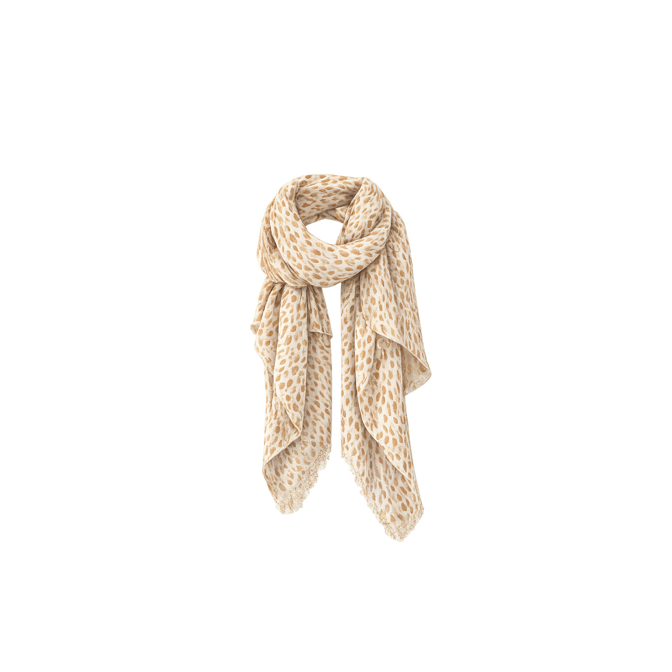 Farfouillette Eclat De Lumière Camel Pattern Scarf