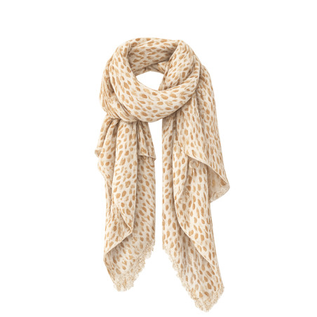 Farfouillette Eclat De Lumière Camel Pattern Scarf