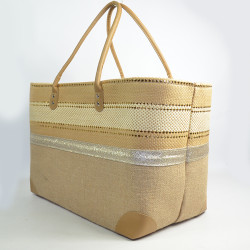 Le Voyage en Panier Costa Brava Brillo Beach Bag L Beige