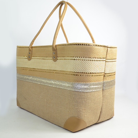 Le Voyage en Panier Costa Brava Brillo Beach Bag L Beige