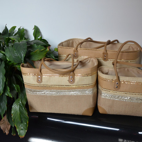 Le Voyage en Panier Costa Brava Brillo Beach Bag L Beige