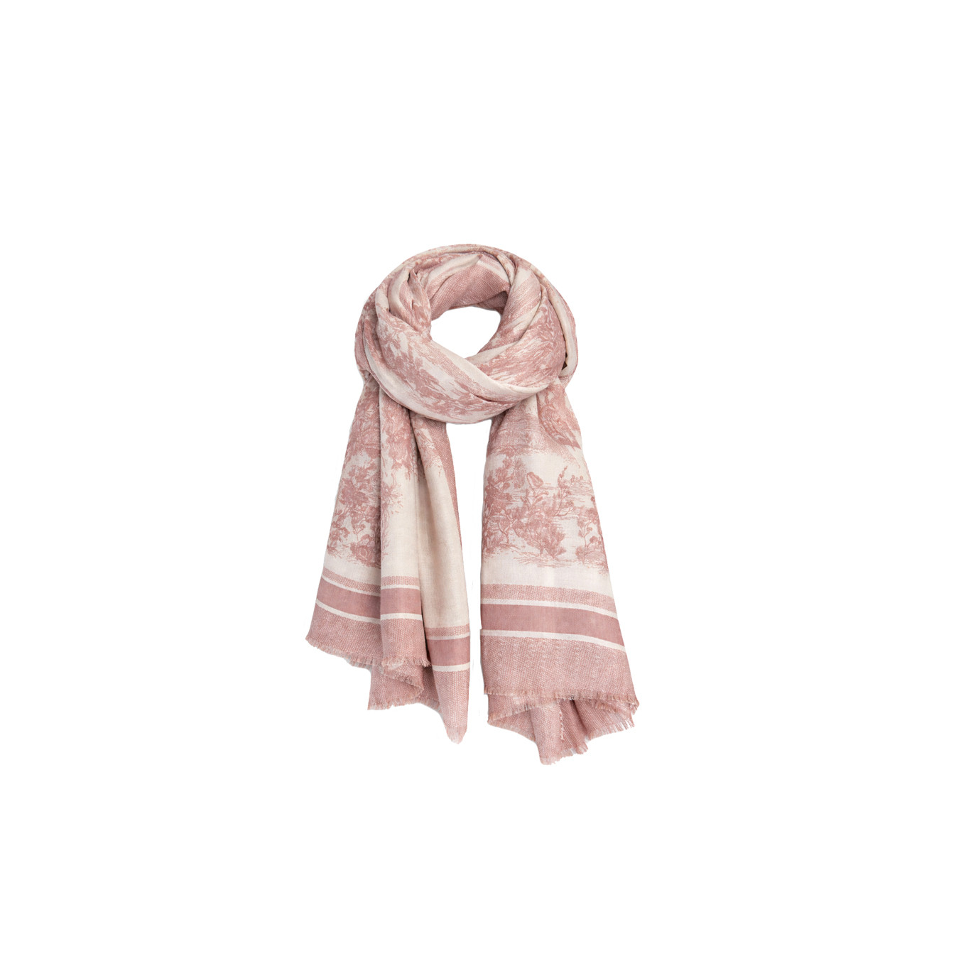 Farfouillette Tapestry Rose Elegant Scarf Rose
