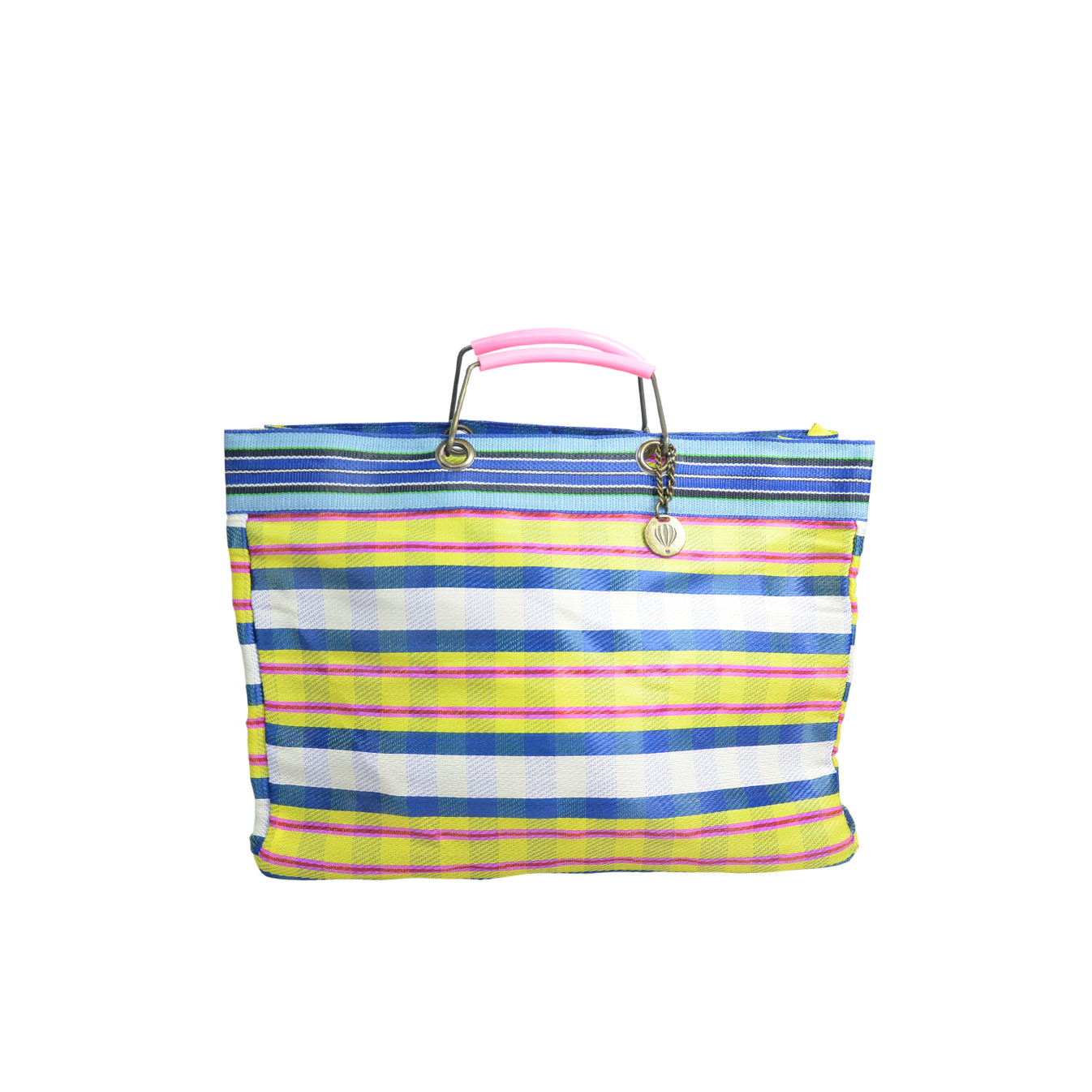 Le Voyage en Panier Ecolette Yellow Navy Tote
