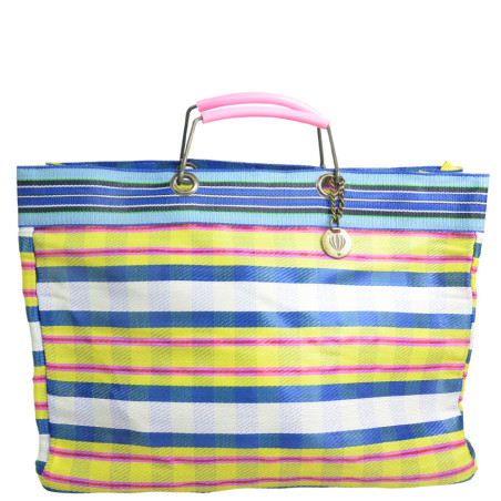 Le Voyage en Panier Ecolette Yellow Navy Tote