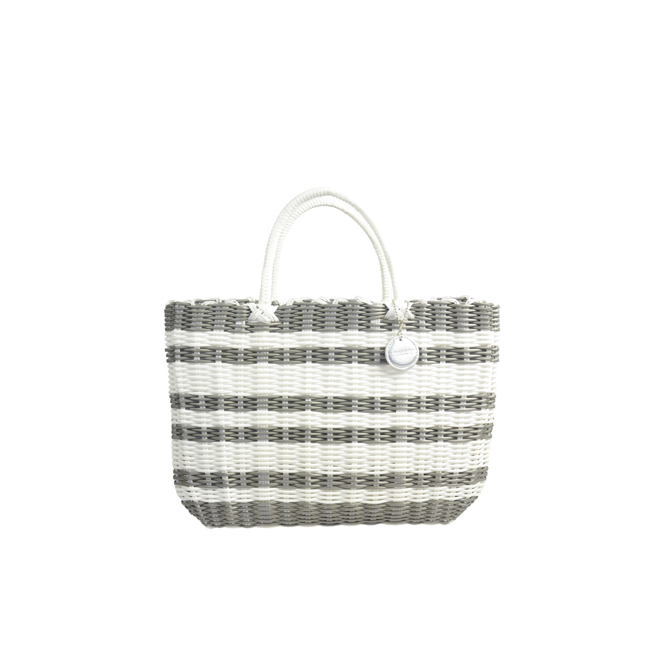 Le Voyage en Panier Luxidou Medium Cabas Blanc Argent