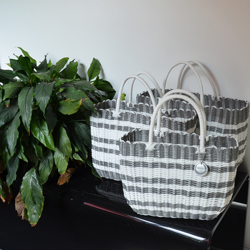 Le Voyage en Panier Luxidou Small White Silver Tote