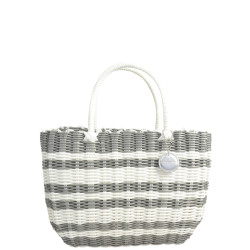 Le Voyage en Panier Luxidou Small White Silver Tote