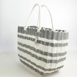 Le Voyage en Panier Luxidou Small White Silver Tote