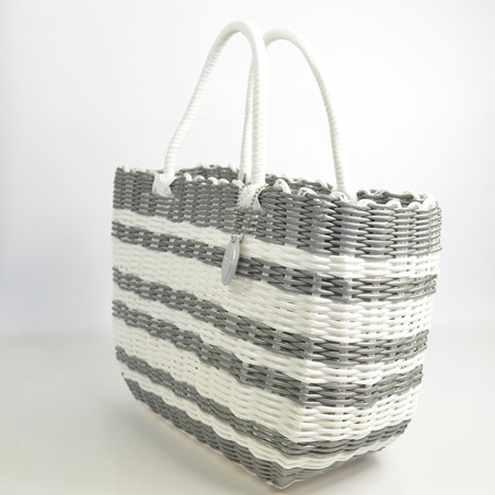 Le Voyage en Panier Luxidou Small White Silver Tote