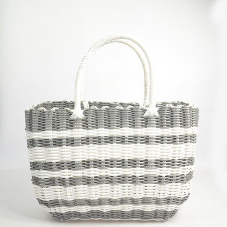 Le Voyage en Panier Luxidou Small White Silver Tote