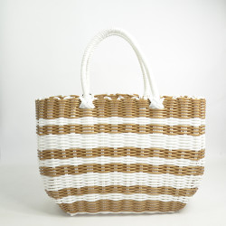 Le Voyage en Panier Luxidou Small Cabas Blanc Doré dos