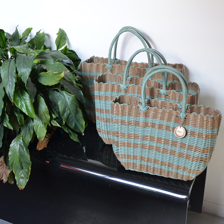 Le Voyage en Panier Luxidou Small Cabas Sage Gold