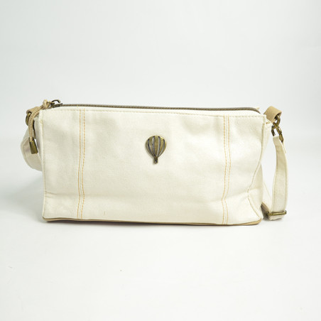 Le Voyage en Panier Vichyfruit Sac Trotteur et Pochette Ecru