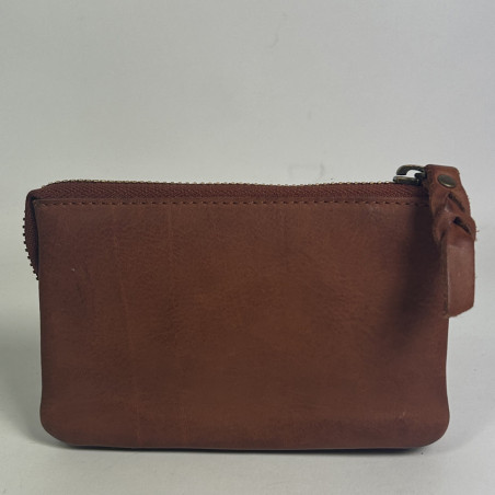 Biba Boston Zippered Wallet in Washed Leather BT35 Leather