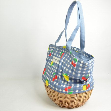 Le Voyage en Panier Vichy Fruit Isothermal Basket Jeans