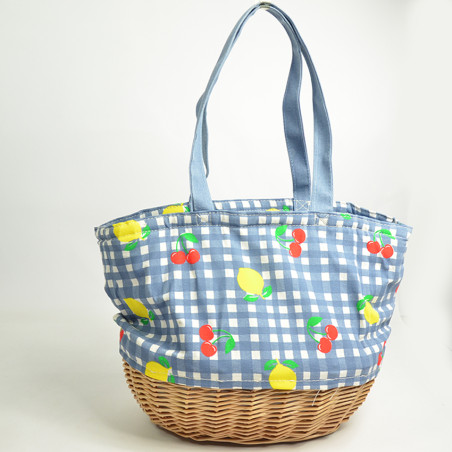 Le Voyage en Panier Vichy Fruit Isothermal Basket Jeans